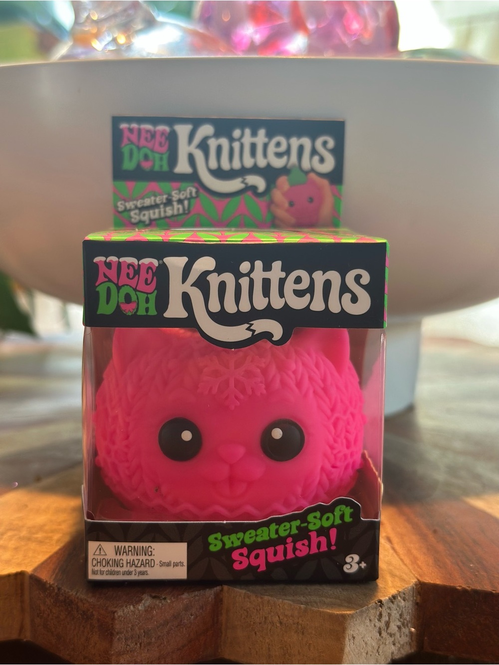 Nee Doh pink knitten squishy